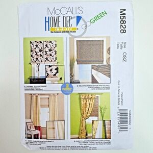 McCALL'S M5828 Home Dec in a Sec Uncut Sewing Pattern Window Treatments